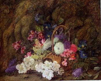 Floral, beautiful classical still life of flowers.076, unknow artist